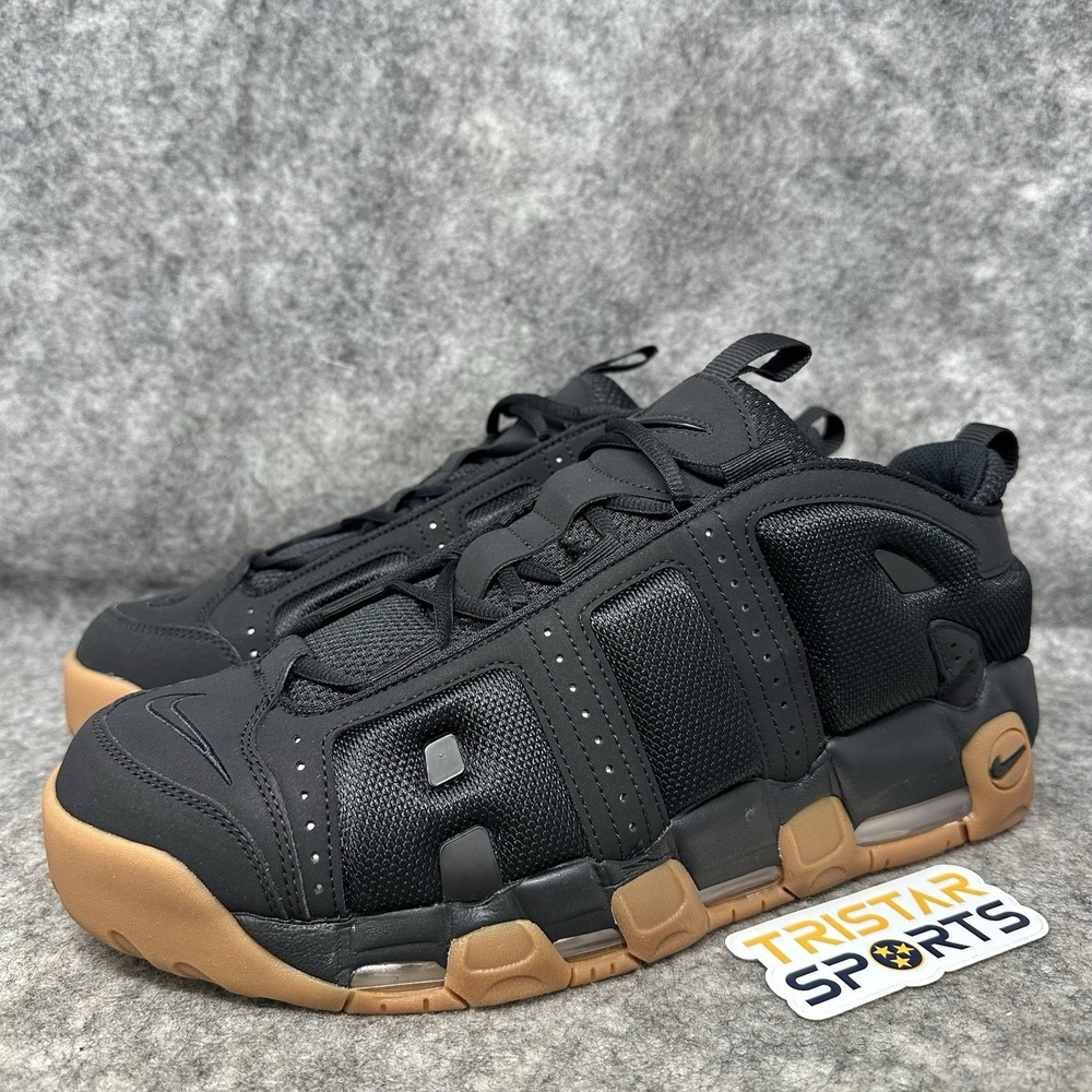 Nike Air More Uptempo Low Shoes Mens Size 12 Black Gum Sneakers FZ3055-003